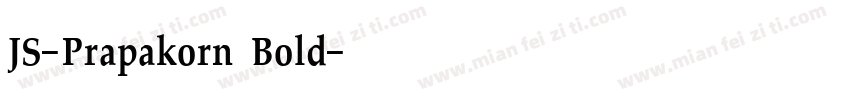 JS-Prapakorn Bold字体转换